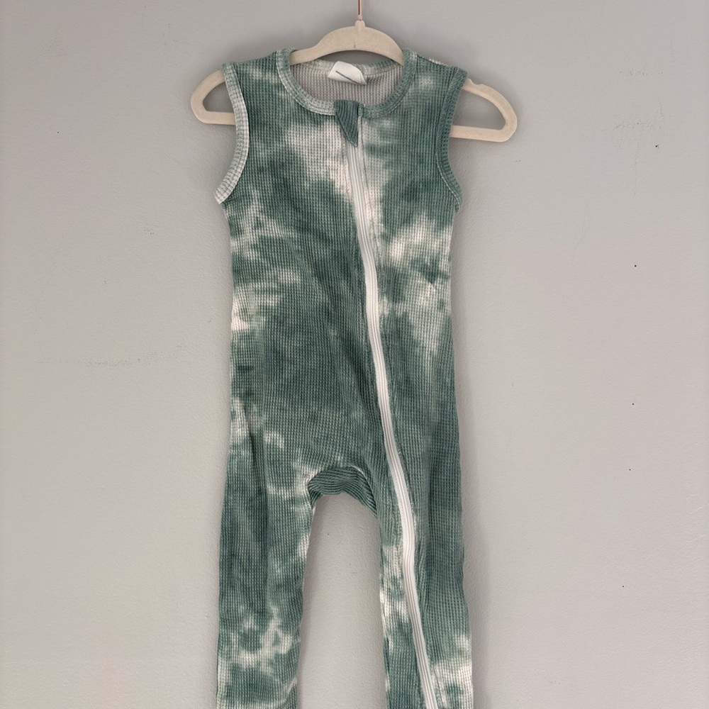 SpearmintLove Waffle Knit Tie-Dye Bodysuit